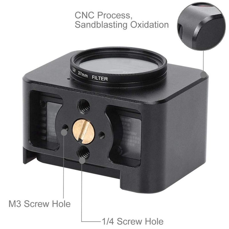 Serounder Camera Cage for RX0 II, Aluminum Alloy Extension Frame Protective Case Expansion Shell with 37mm Filter Lens Hood for RX0 II SLR Camera - Image 5